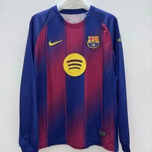 Maillot FC Barcelone Domicile Manches Longues 2025/2026