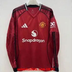 Maillot Manchester United Domicile Manches Longues 2025/2026