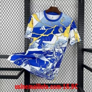 Maillot Training Real Madrid 2025 26 Bleu Blanc Jaune