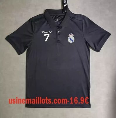 Polo Real Madrid 2025/2026 Noir Rondaldo 7