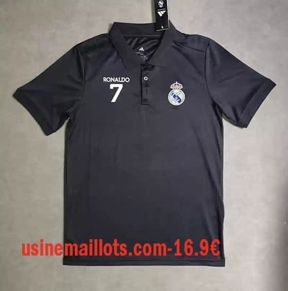 Polo Real Madrid 2025/2026 Noir Rondaldo 7