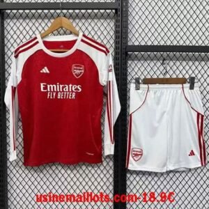 Maillot Enfant Arsenal Domicile Manches Longues 2025/2026