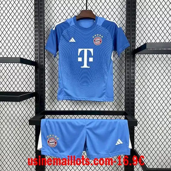 Maillot Enfant Bayern Munich Gardien 2025/2026 Bleu