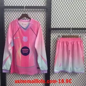 Maillot Enfant FC Barcelone Manches Longues 2025/2026 Rose