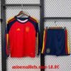 Maillot Enfant Manches Longues Espagne Domicile Coupe du Monde 2026