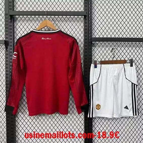 Maillot Enfant Manchester United Domicile Manches Longues 2025/2026 – Image 2