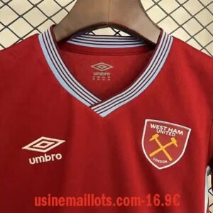 Alternative view of Maillot Enfant West Ham Domicile 2025/2026