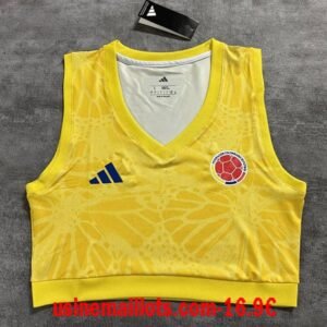 Maillot Femme Colombie Domicile Cropped Coupe du Monde 2026