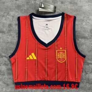 Maillot Femme Espagne Domicile Cropped Coupe du Monde 2026