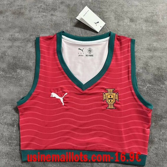 Maillot Femme Portugal Domicile Cropped Coupe du Monde 2026