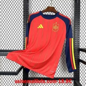 Maillot Manches Longues Espagne Domicile Coupe du Monde 2026