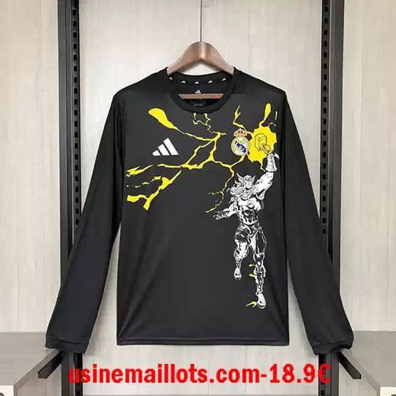 Maillot Manches Longues Real Madrid 2026/2027 Noir