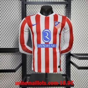 Maillot Match Atletico Madrid Domicile Manches Longues 2025/2026