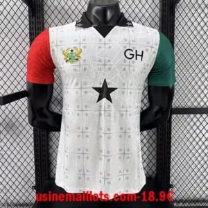 Maillot Match Ghana 2026/2027 Blanc Rouge Vert