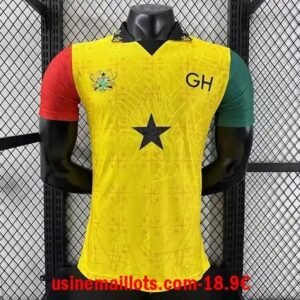 Maillot Match Ghana 2026/2027 Jaune Rouge Vert