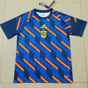 Maillot Pré-Match Espagne Coupe du Monde 2026 Bleu
