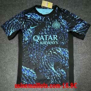 Maillot Pré-Match Inter Milan 2025/2026 Noir Bleu