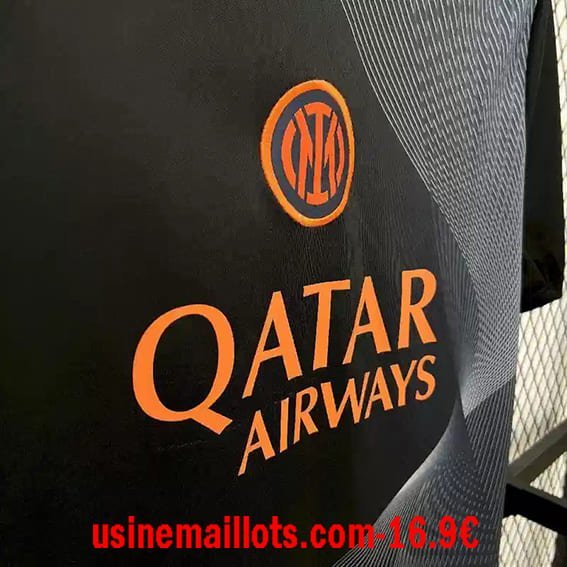 Maillot Pré-Match Inter Milan 2025/2026 Noir Gris – Image 3