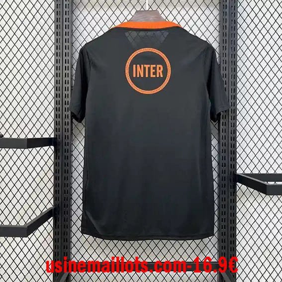 Maillot Pré-Match Inter Milan 2025/2026 Noir Gris – Image 4
