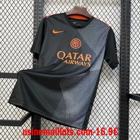 Maillot Pré-Match Inter Milan 2025/2026 Noir Gris