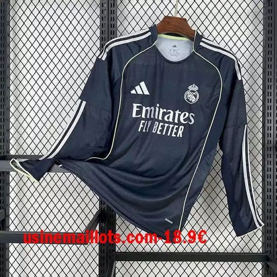 Maillot Real Madrid Extérieur Manches Longues 2025/2026