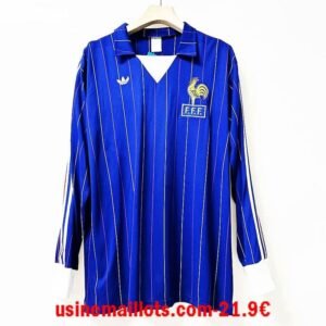 Maillot Rétro France Domicile Manches Longues 1980