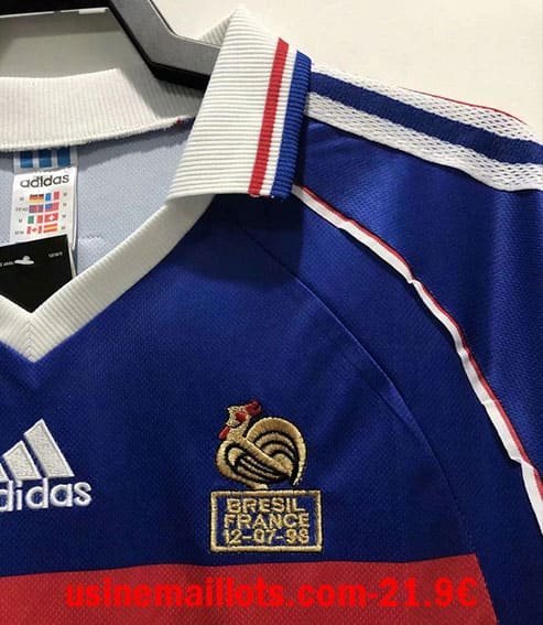 Maillot Rétro France Domicile Manches Longues 1998 – Image 2