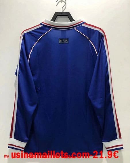 Maillot Rétro France Domicile Manches Longues 1998 – Image 5