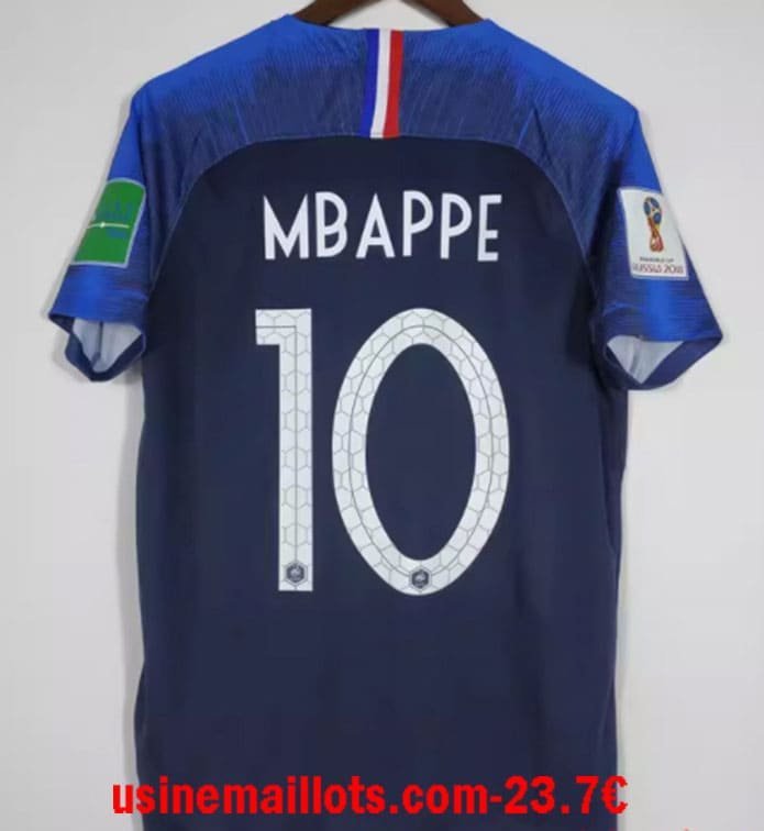 Maillot Rétro France Mbappe Domicile 2018