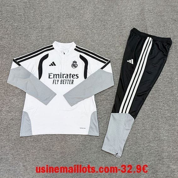 Survêtement Real Madrid 2026/27 Blanc Gris Noir
