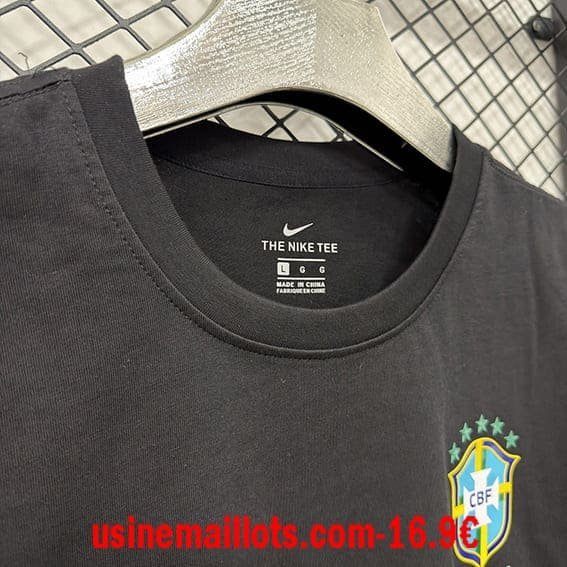 T-Shirt Bresil 2026/27 Noir – Image 2