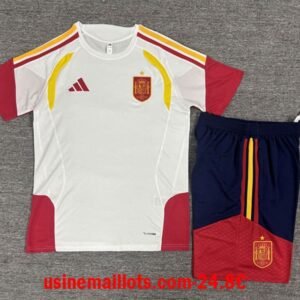 Ensemble Training Espagne Enfant 2026/27 Blanc Rouge Bleu