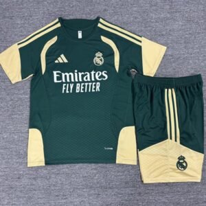 Ensemble Training Real Madrid Enfant 2026/27 Vert Beige