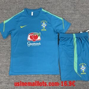 Maillot Enfant Training Bresil 2026 Bleu