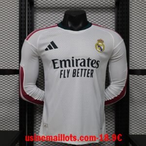 Maillot Match Real Madrid Domicile Manches Longues 2026/2027