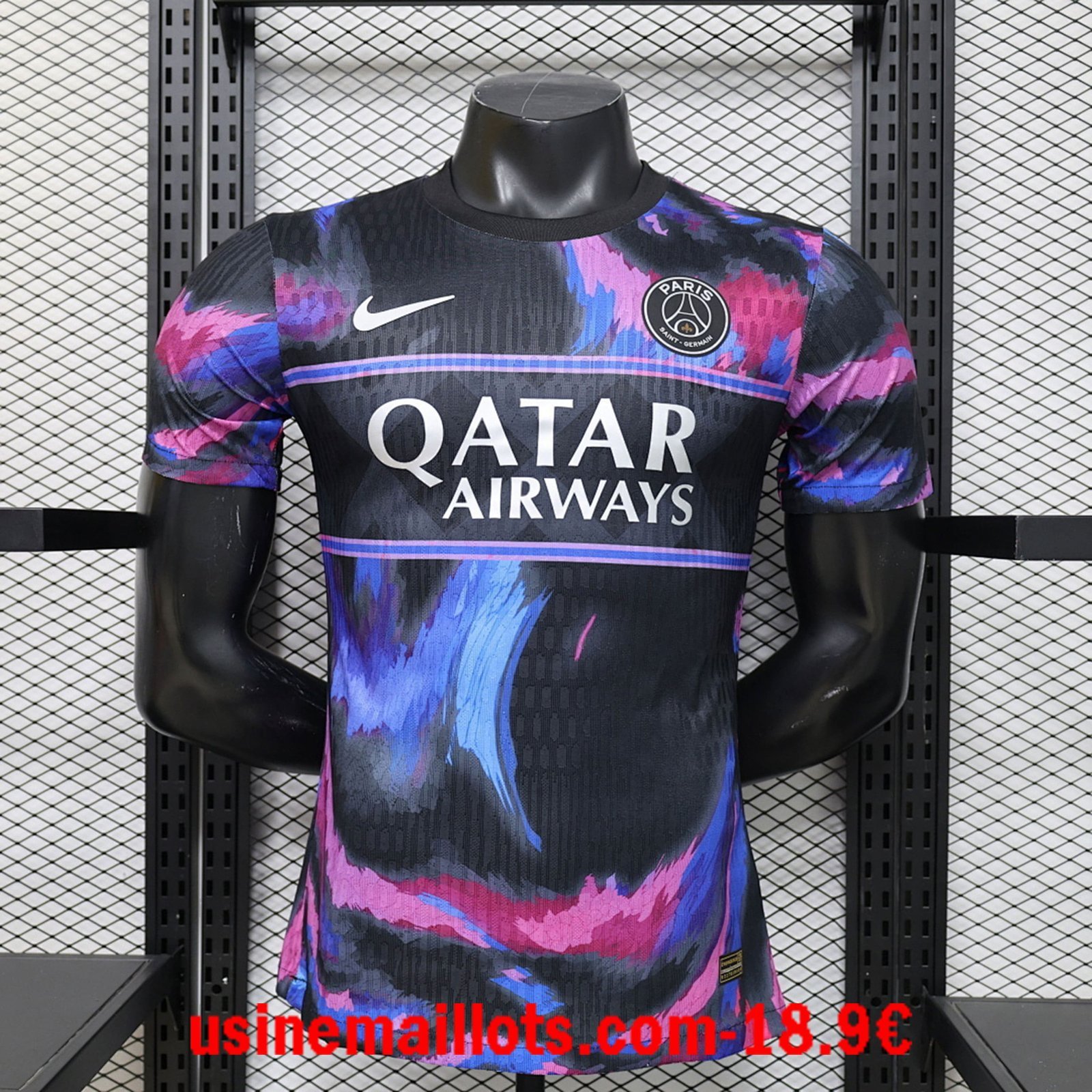 Maillot Match Spécial-Édition PSG 2026 Noir Rose Bleu