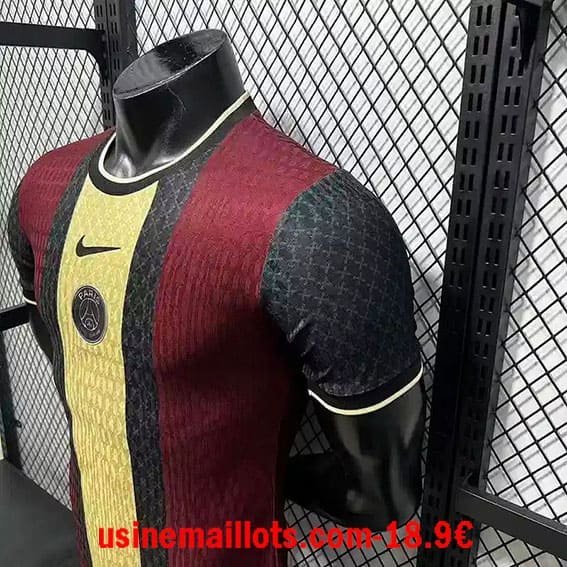 Maillot Match Spécial-Édition PSG 26 27 Rouge Noir Beige – Image 2