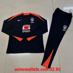 Survêtement Bresil 2026/2027 Noir Orange