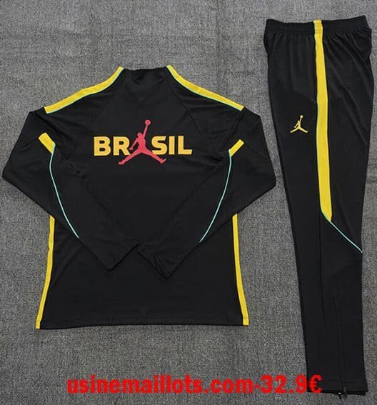 Survêtement Enfant Bresil 2026 Noir Jaune – Image 2
