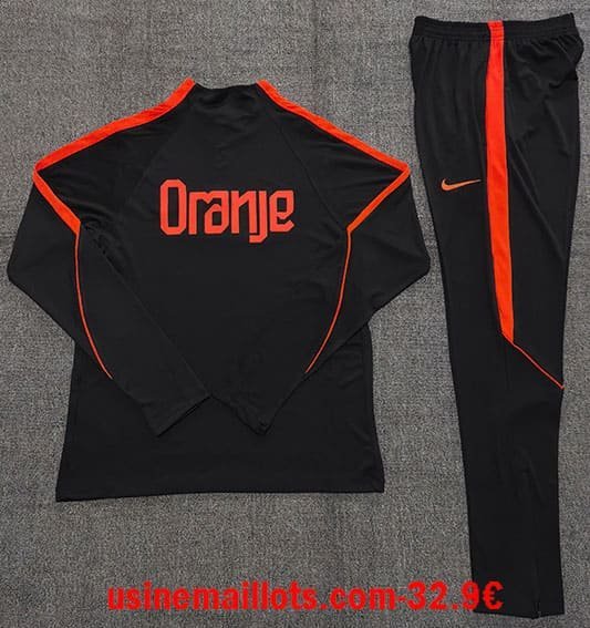 Survêtement Enfant Pays-Bas 2026/27 Noir Orange – Image 2