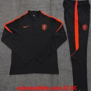 Survêtement Enfant Pays-Bas 2026/27 Noir Orange