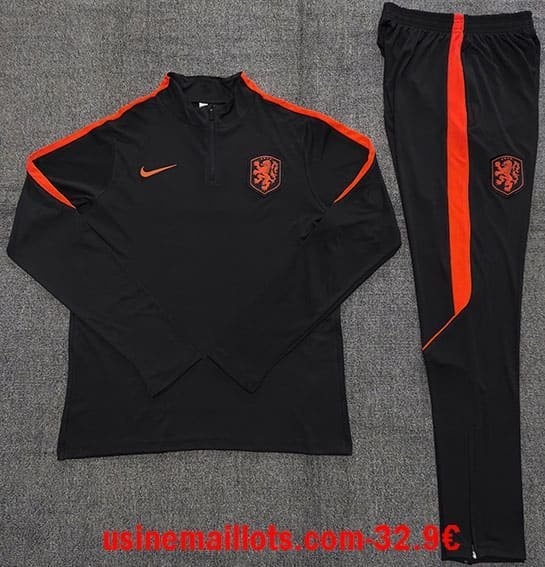 Survêtement Enfant Pays-Bas 2026/27 Noir Orange