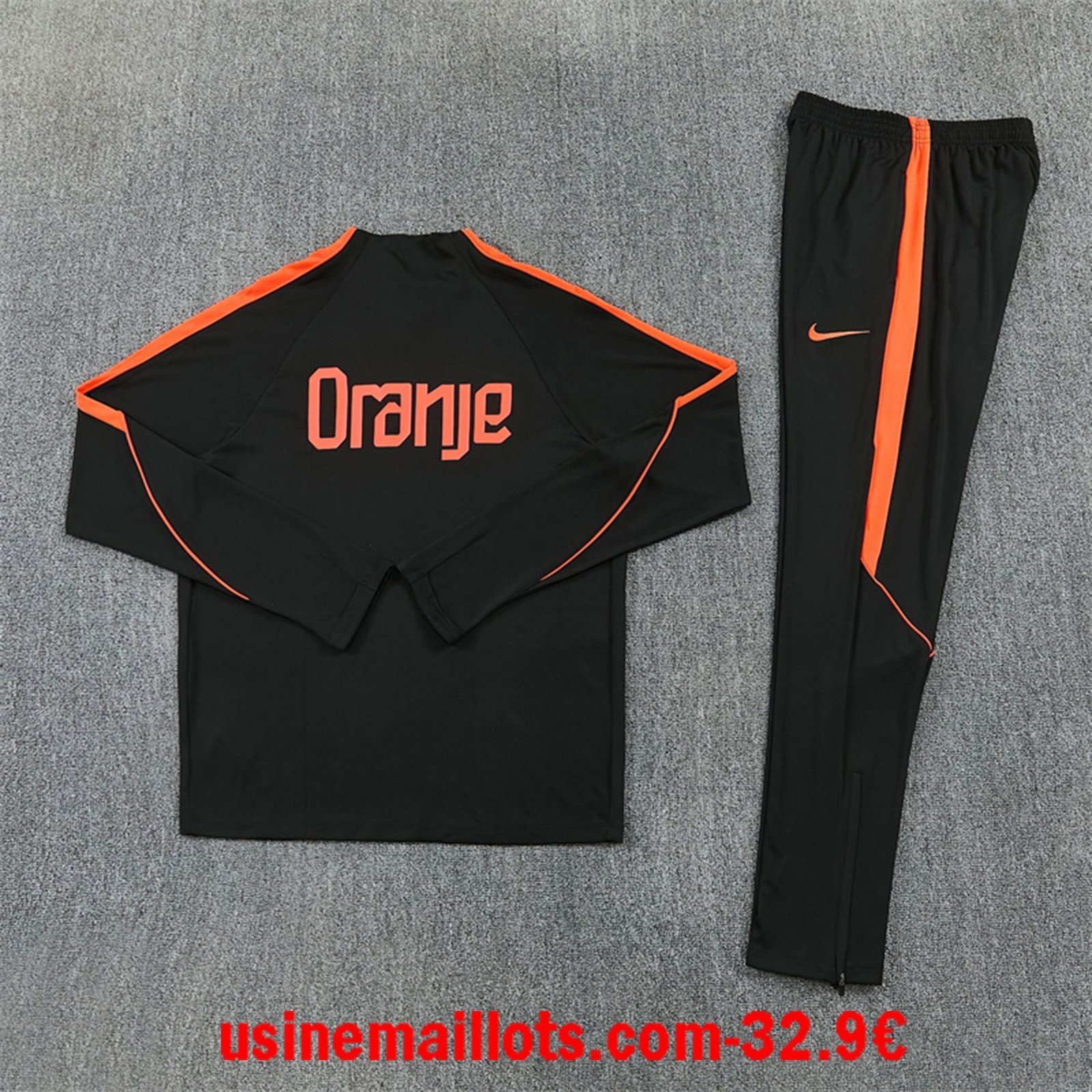 Survêtement Pays-Bas 2026/27 Noir Orange – Image 2