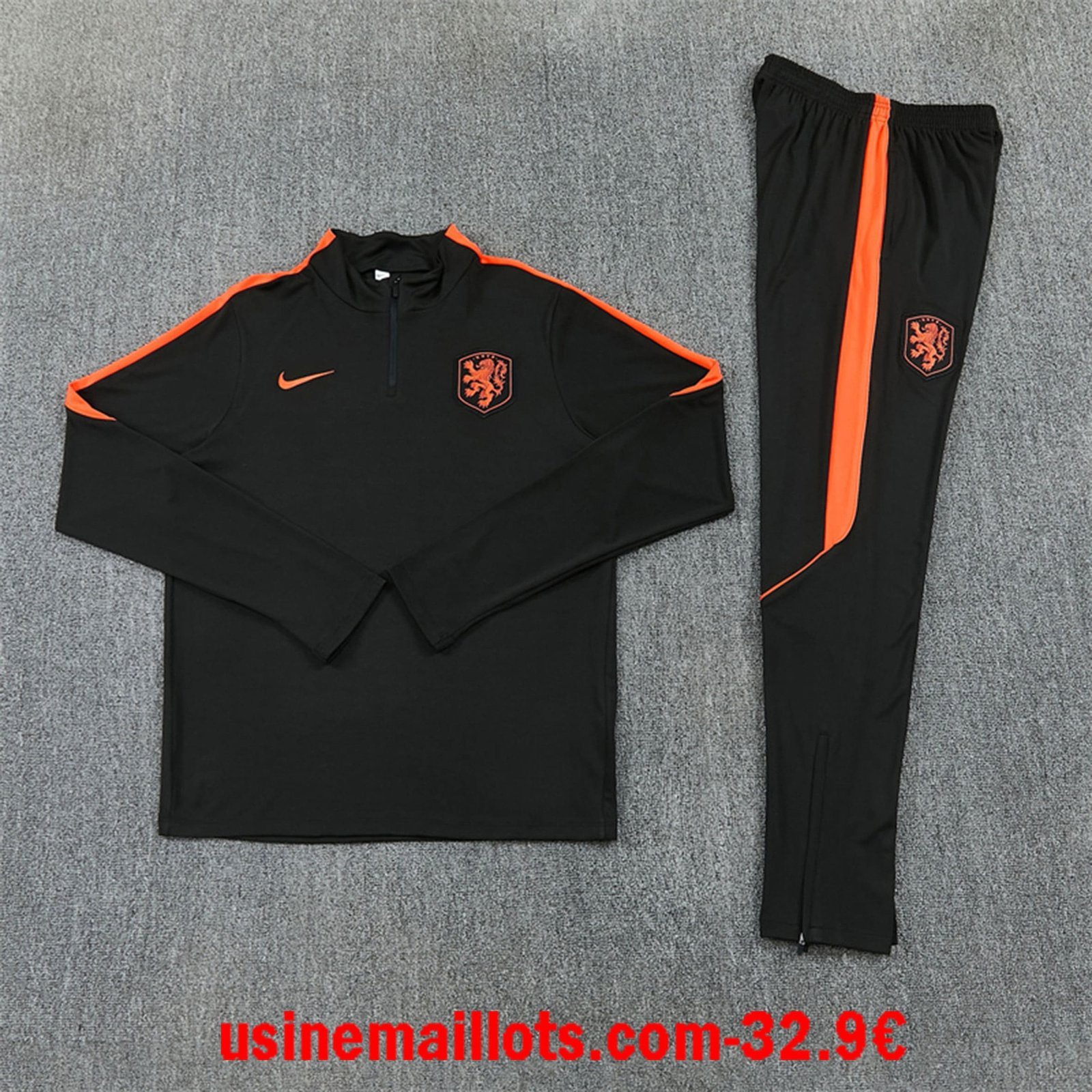 Survêtement Pays-Bas 2026/27 Noir Orange