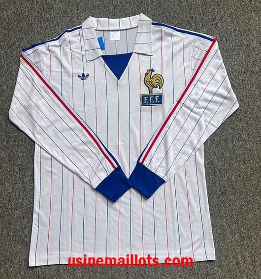 Maillot Rétro France Extérieur Manches Longues 1980/1982