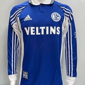 Maillot Rétro Schalke 04 Domicile Manches Longues 1998/1999