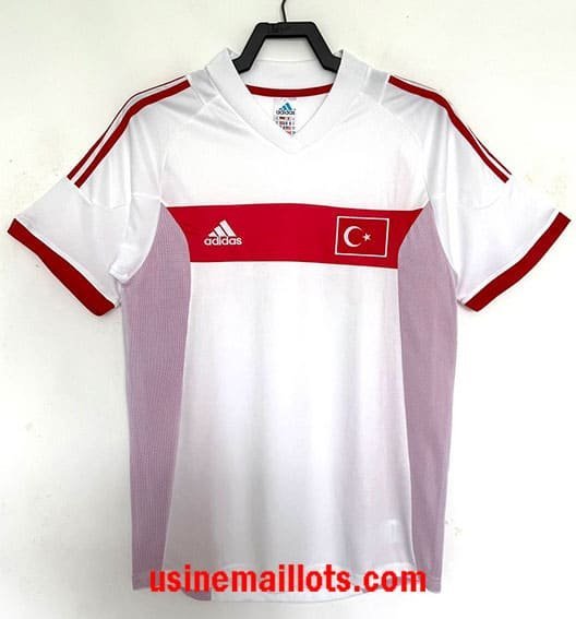 Maillot Rétro Turquie Extérieur 2002 Rouge Blanc