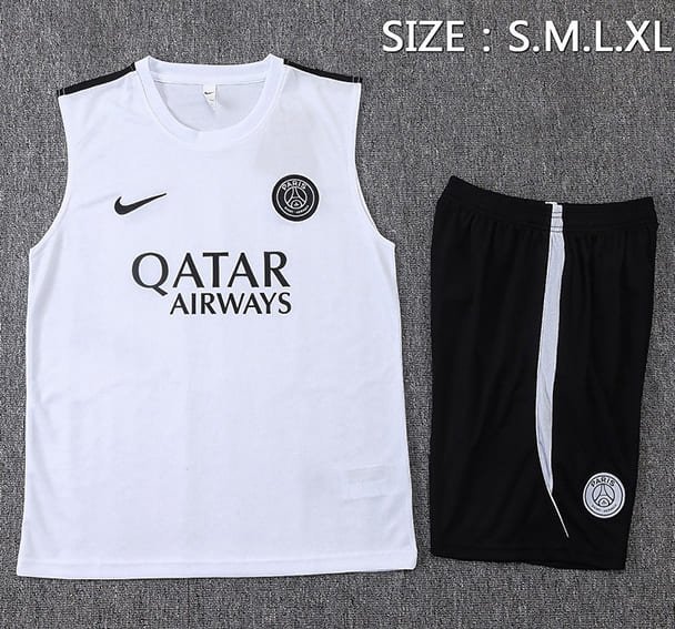Ensemble Debardeur PSG 2026/27 Blanc Noir