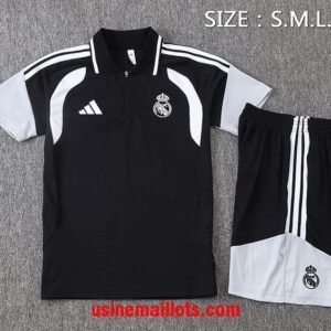 Ensemble Polo Real Madrid 2026/2027 Noir Blanc