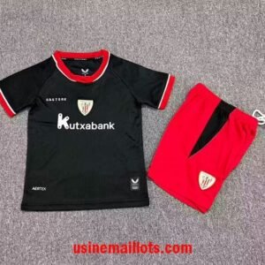 Maillot Enfant Athletic Bilbao Extérieur 2026/2027 Noir Rouge